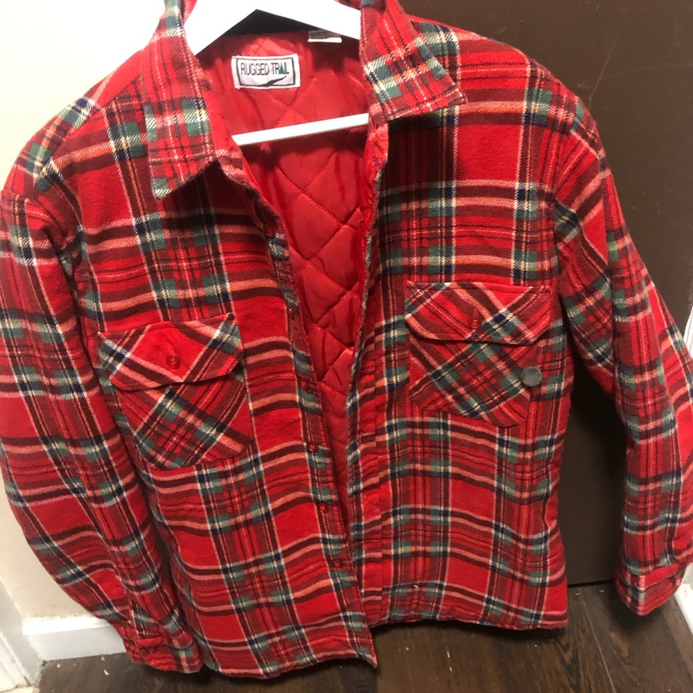 Quilted Red flannel plaid warm
